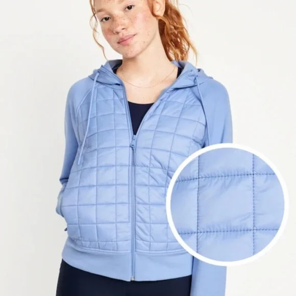 Old Navy Active Light Blue Fleece Jacket - Picture 1 of 9